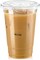 100 Pack 20 oz Clear Plastic Cups with Flat Lids, Disposable Iced Coffee Cups, BPA Free Premium Crystal Smoothie Cup for Party, Lemonade Stand, Cold Drinks, Juice, Milkshake
